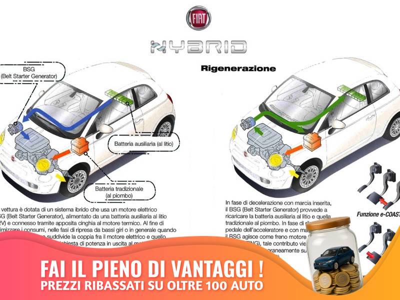 13 - Fiat 500 1.0 firefly hybrid 70cv dolcevita