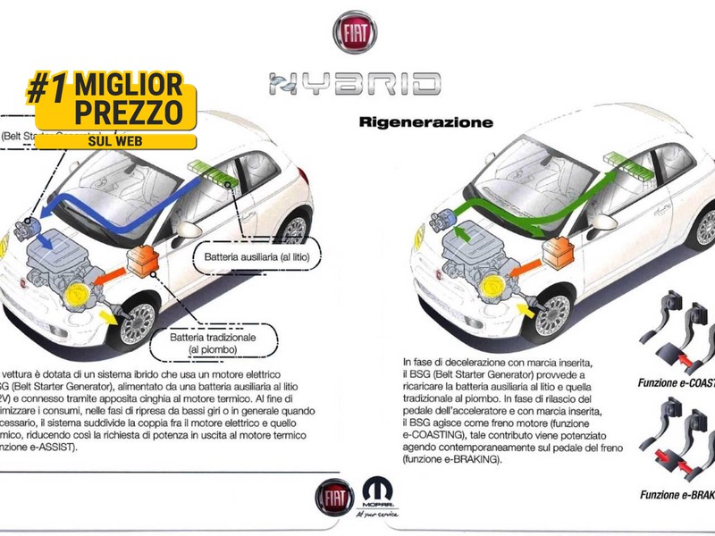 13 - Fiat 500 1.0 firefly hybrid 70cv dolcevita