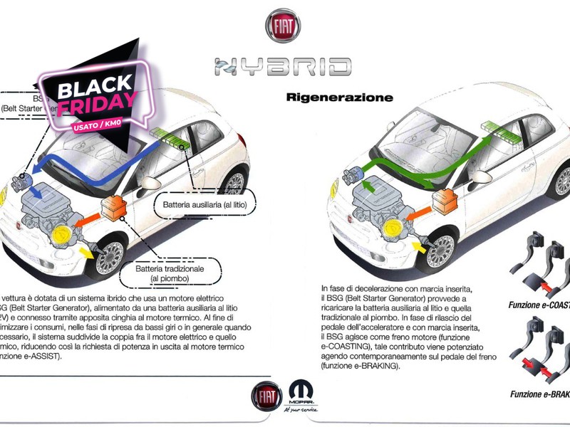 13 - Fiat 500 1.0 firefly hybrid 70cv dolcevita